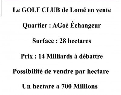 28 hectares terrain Golf club
