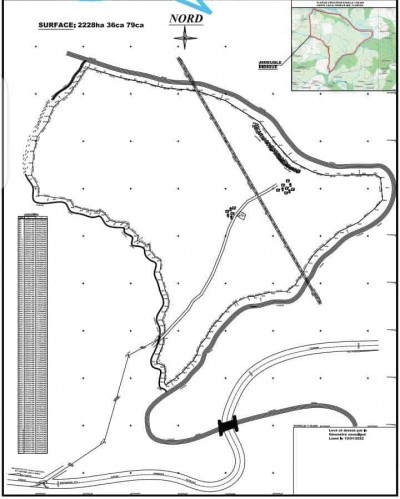 2228 hectares rural avec plan+mandat à 2km du gougron
