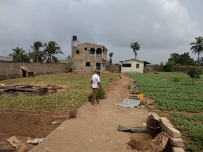 4 lots collés cloturé avec villa inachévée de 6ch
