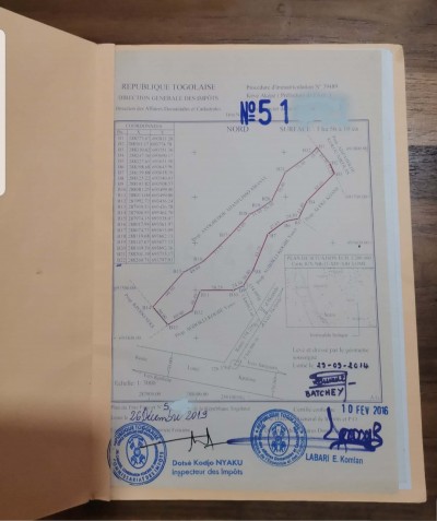 3 hectares 56ares avec titre foncier  ( soit 19 lots )