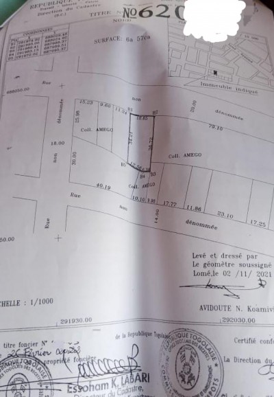 1 lot cloturé avec titre foncier