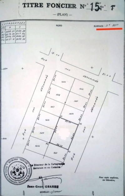 2 lots collés cloturés avec titre foncier à 200m du boulevard