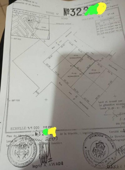 1 lot cloturé avec titre foncier