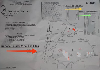 41 hectares collés avec 1 tampon otr à 2.5km du goudron