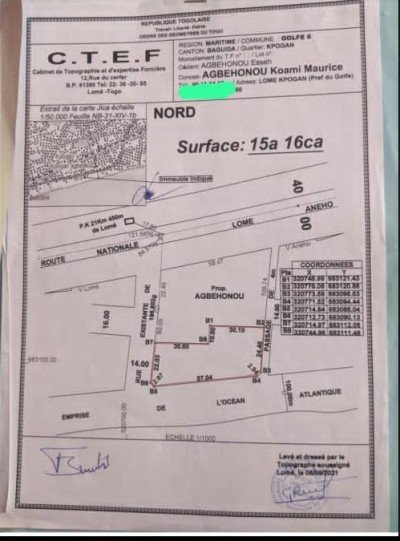 2 lots collés avec titre foncier au bord de mer