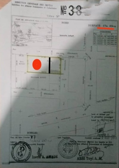 2 lots collés cloturés avec titre foncier