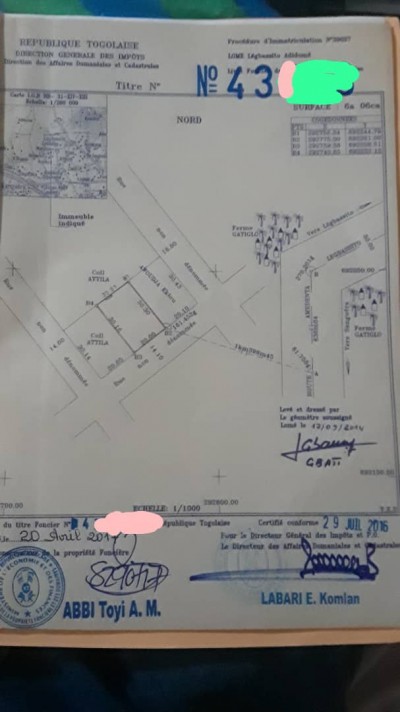 1 lot avec titre foncier à 200m du goudron