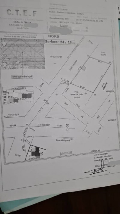 2 lots collés cloturés avec titre foncier