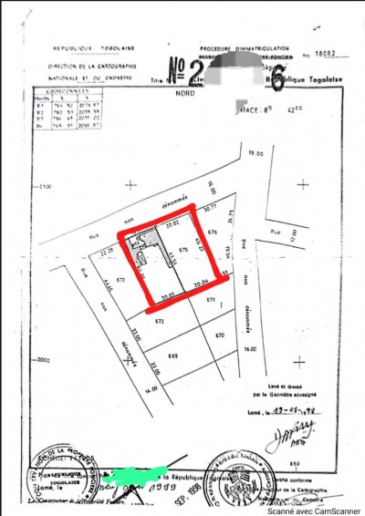 2 lots 3/4 collés avec titre foncier  dans la zone portuaire