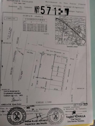2 lots collés cloturés avec titre foncier
