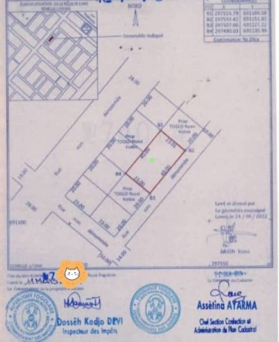 1 lot et démi  avec titre foncier derrière oando