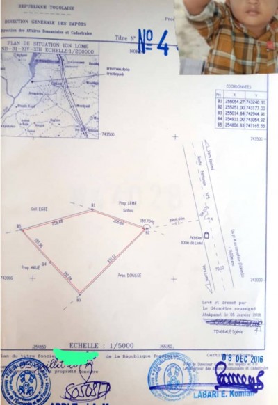 6 hectares agricole avec titre foncier à 4km du goudron