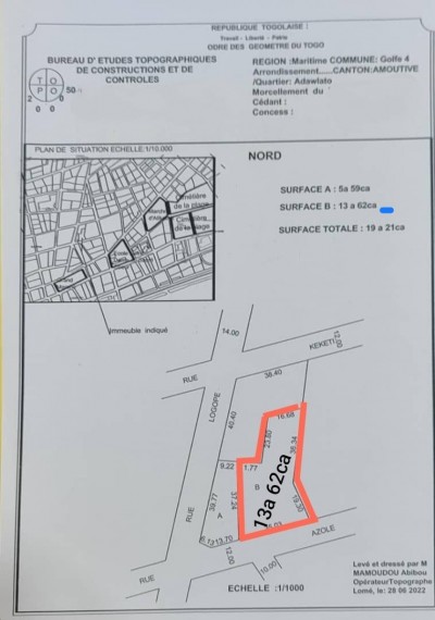 2 lots 1/4 collés avec titre foncier au grand marché assigamé