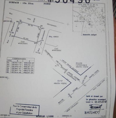 2 lots collés cloturés avec titre foncier