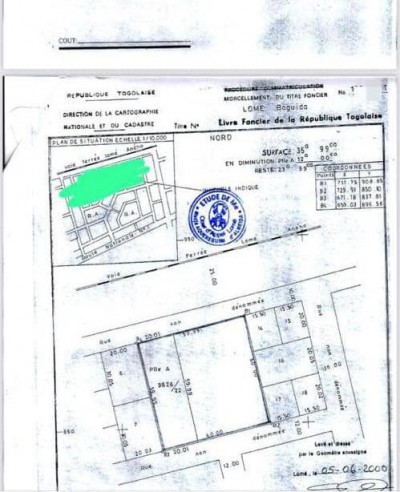 4 lots collés avec titre foncier