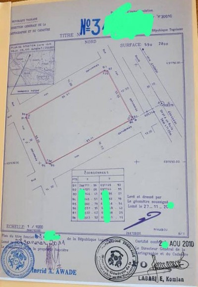 10 lots collés avec titre foncier à 700m du goudron