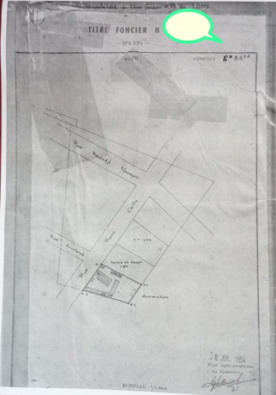 1 lot avec titre foncier  à 30m du goudron  à dékon