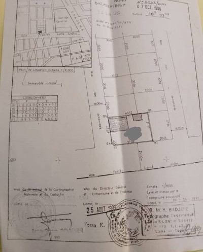 2 lots collés au bord du goudron avec certificat administratif