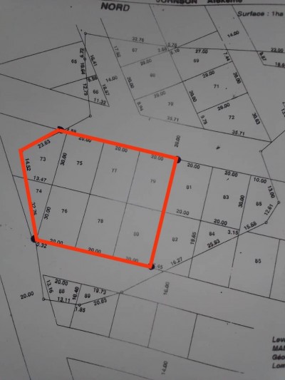 7 lots collés cloturés avec titre foncier