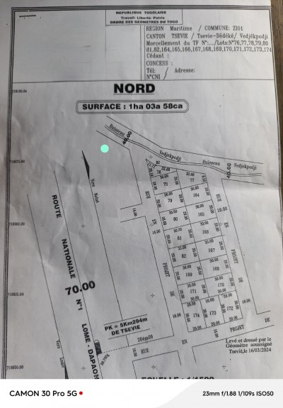 17 lots collés avec plan + mandat notarial