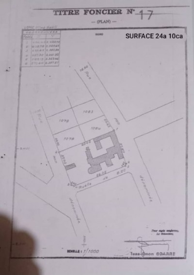 4 lots collés avec titre foncier à 50m des pavés