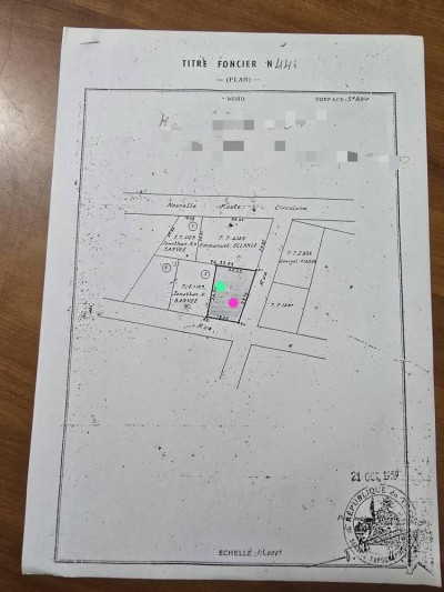 1 lot avec titre foncier à 150m du goudron