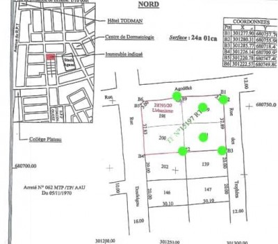 2 lots collés cloturés avec titre foncier global