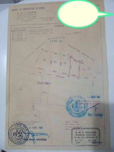 1 lot avec titre foncier global à 300m du goudron