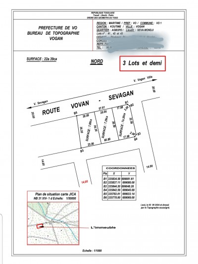3 lots et démi collés  + 2 X 2 lots collés proche du lycée