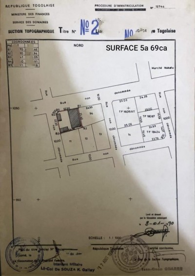 1 lot avec titre foncier à 100m du boulevard jean paul 2