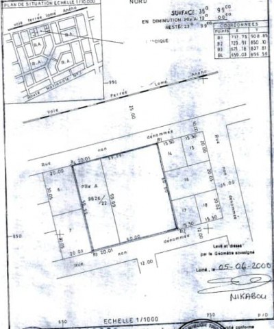 4 lots collés  avec titre foncier à 200m du goudron