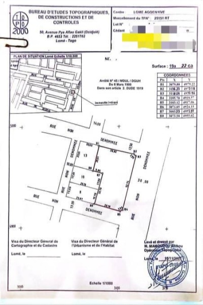 3 lots 1/4 collés avec titre foncier au bord du goudron
