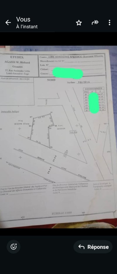 2 lots 3/4 collés cloturés avec titre foncier en cours