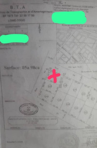 1 lot cloturé avec 3 tampons à 100m de la grande voie