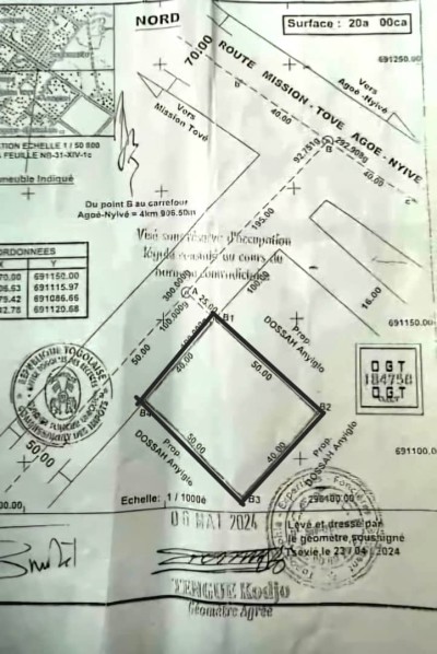 3 lots 3/4 collés avec titre foncier global face voie expresse