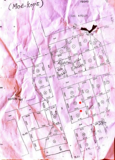 2 lots collés avec titre foncier à 400m de la grande voie