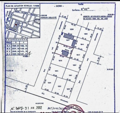 2 lots collés cloturés avec tampon otr à 10m du goudron