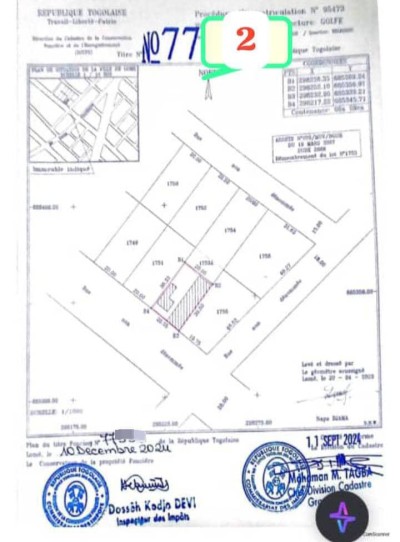 démi lot avec titre foncier à 60m du goudron
