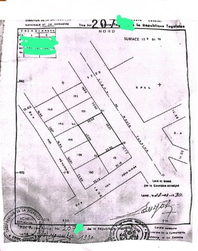 2 lots collés cloturés avec titre foncier à 80m du goudron