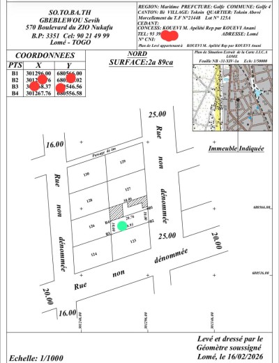 démi lot avec titre foncier à 300m du goudron