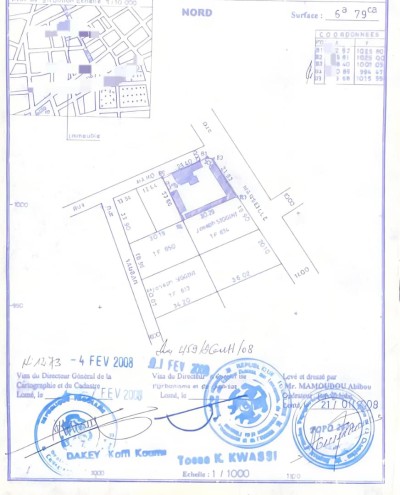 1 lot avec titre foncier à 50m du goudron à dékon anani