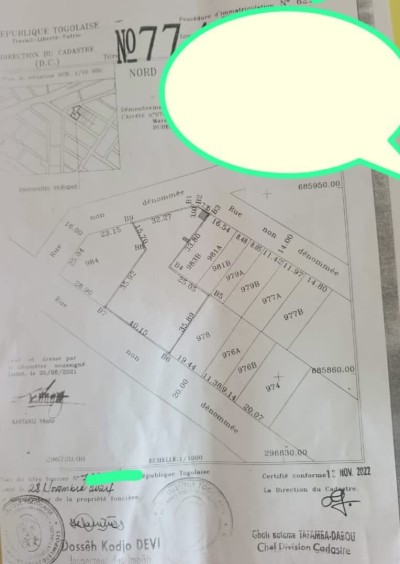 3 lots et démi collés cloturés avec titre foncier
