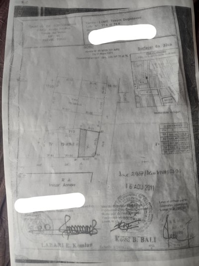 1 lot avec titre foncier à 50m du goudron