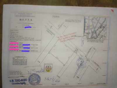 10 lots collés avec tampon otr au bord du goudron