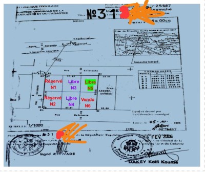 3 lots collés avec titre foncier global