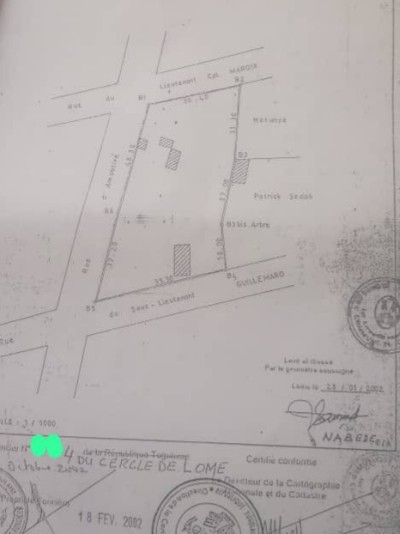 1 lot 3/4 cloturé avec titre foncier au grand marché assigamé