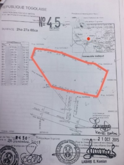 23 lots collés avec titre foncier à 400m du goudron rn5