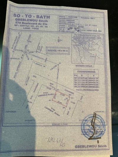 1 lot cloturé avec tampon otr à 2.5km du goudron