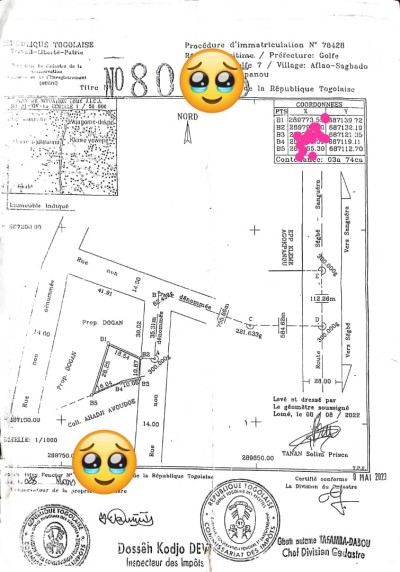 démi lot avec titre foncier à 1km du goudron