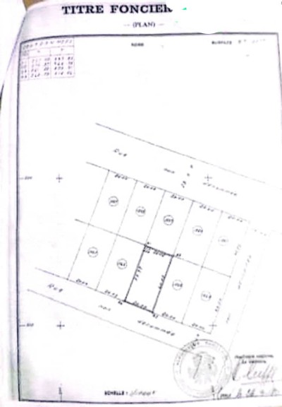 1 lot 3/4 avec titre foncier à 80m du goudron